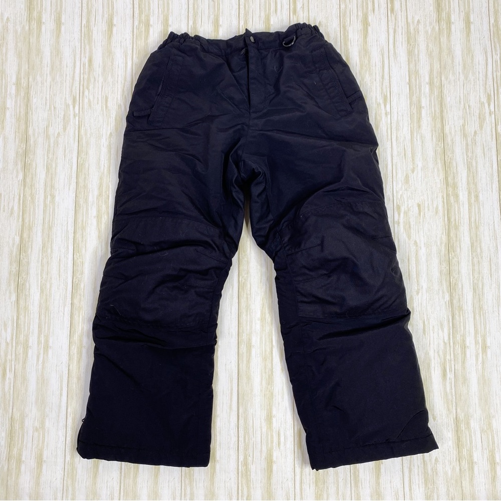 Lands End Black Nylon Grow-A-Longs Ski Squall Pants